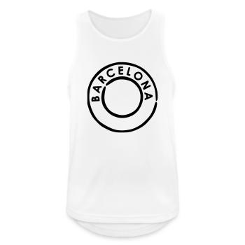 Barcelona - Männer Tank Top atmungsaktiv - Weiß - Vorne - Nick (188cm)