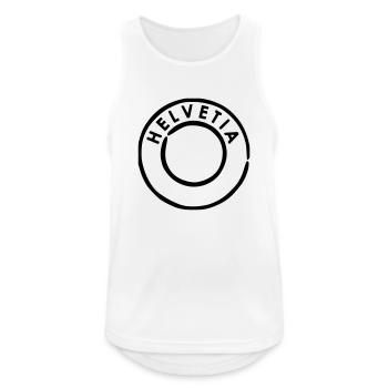 Helvetia Schweiz Poststempel - Männer Tank Top atmungsaktiv - Weiß - Vorne - Nick (188cm)