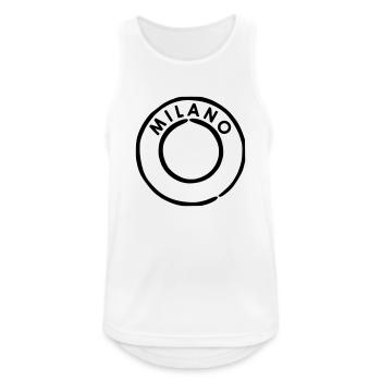 Milano - Mailand Poststempel - Männer Tank Top atmungsaktiv - Weiß - Vorne - Nick (188cm)