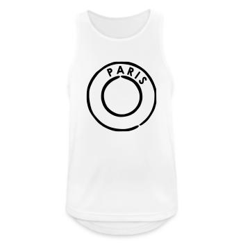 Paris - Männer Tank Top atmungsaktiv - Weiß - Vorne - Nick (188cm)
