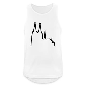 Kolonia Dom - klein - Männer Tank Top atmungsaktiv - Weiß - Vorne - Nick (188cm)