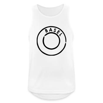 Basel Poststempel - Männer Tank Top atmungsaktiv - Weiß - Vorne - Nick (188cm)