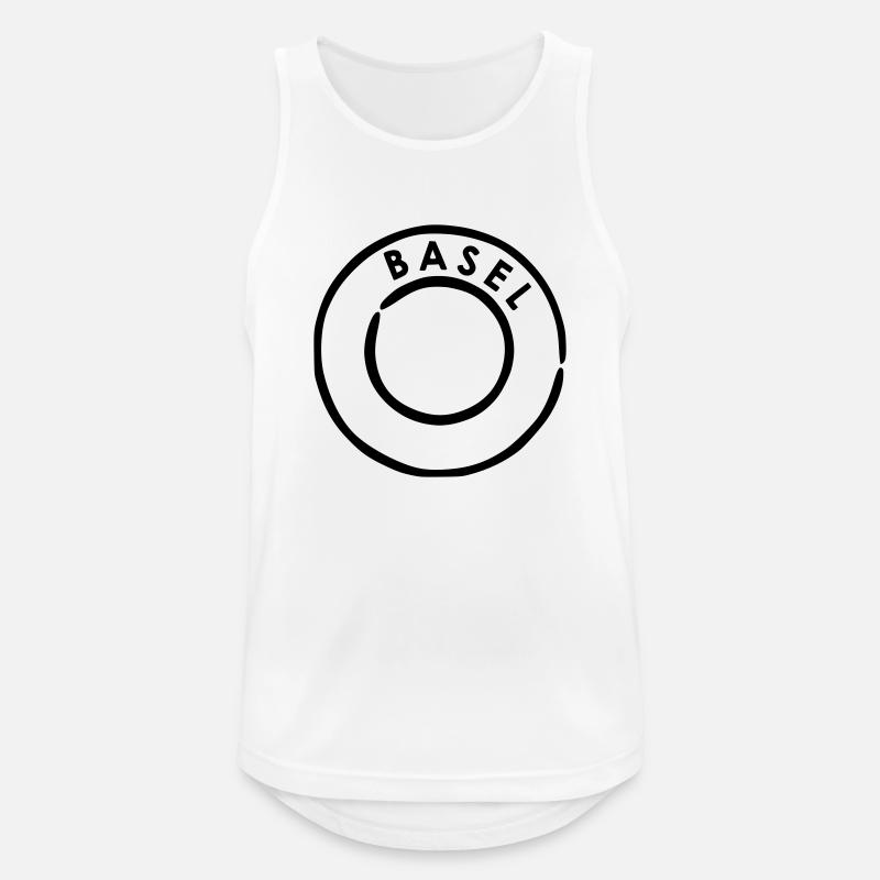 Basel Poststempel - Männer Tank Top atmungsaktiv - Weiß