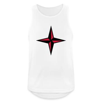 Windrose - Männer Tank Top atmungsaktiv - Weiß - Vorne - Nick (188cm)