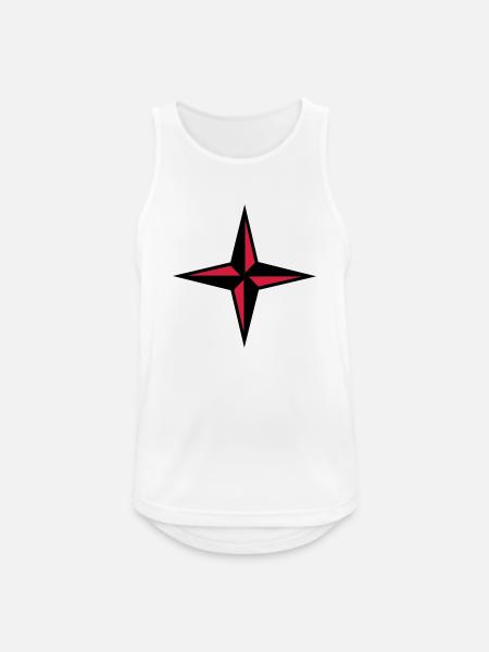 Windrose - Männer Tank Top atmungsaktiv - Weiß
