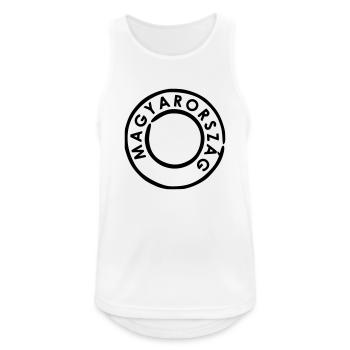 Ungarn - Männer Tank Top atmungsaktiv - Weiß - Vorne - Nick (188cm)