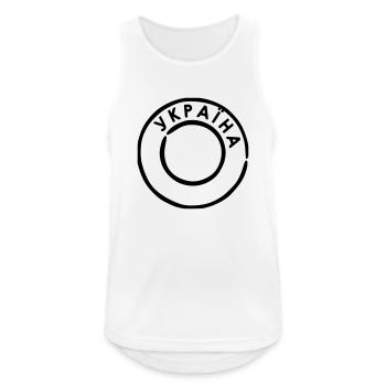 Ukraine - Männer Tank Top atmungsaktiv - Weiß - Vorne - Nick (188cm)