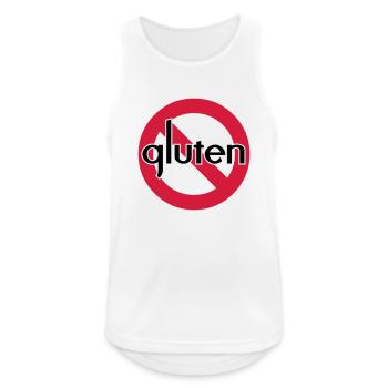 No Gluten - Men's Breathable Tank Top - white - Front - Nick (188cm)