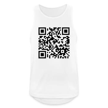 barcode3d - Männer Tank Top atmungsaktiv - Weiß - Vorne - Nick (188cm)