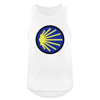 jakobsweg rund - Männer Tank Top atmungsaktiv - Weiß - Vorne - Nick (188cm)