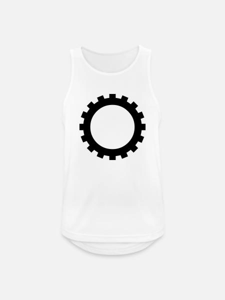 zahnrad - Männer Tank Top atmungsaktiv - Weiß