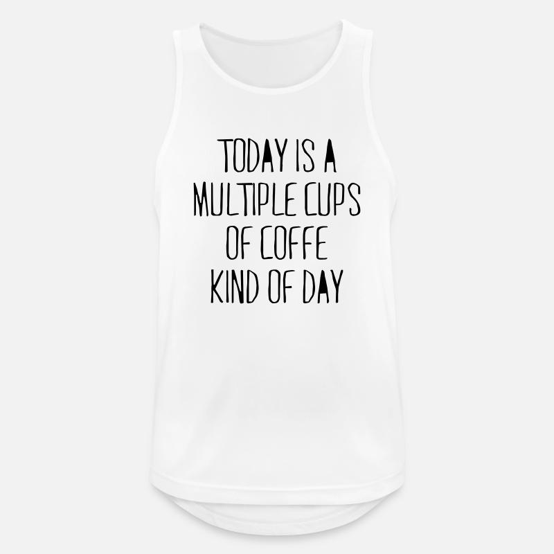 Multiple coffee day - Männer Tank Top atmungsaktiv - Weiß