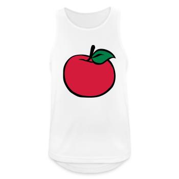 Apfel - Männer Tank Top atmungsaktiv - Weiß - Vorne - Nick (188cm)