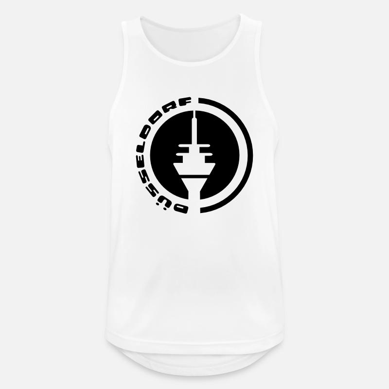 Düsseldorf Fernsehturm Emblem - Männer Tank Top atmungsaktiv - Weiß
