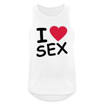 i_love_sex_2c - Débardeur respirant Homme - blanc - Devant - Nick (188cm)