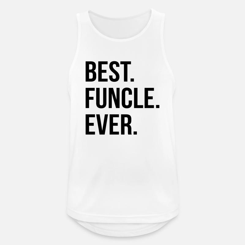 funcle = the funny uncle - Männer Tank Top atmungsaktiv - Weiß