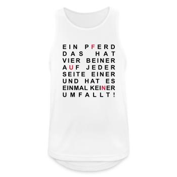 A horse that has four-legged friends - Men's Breathable Tank Top - white - Front - Nick (188cm)