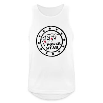 poker star - Men's Breathable Tank Top - white - Front - Nick (188cm)