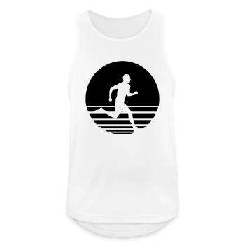 Sunset Jogging - Débardeur respirant Homme - blanc - Devant - Nick (188cm)