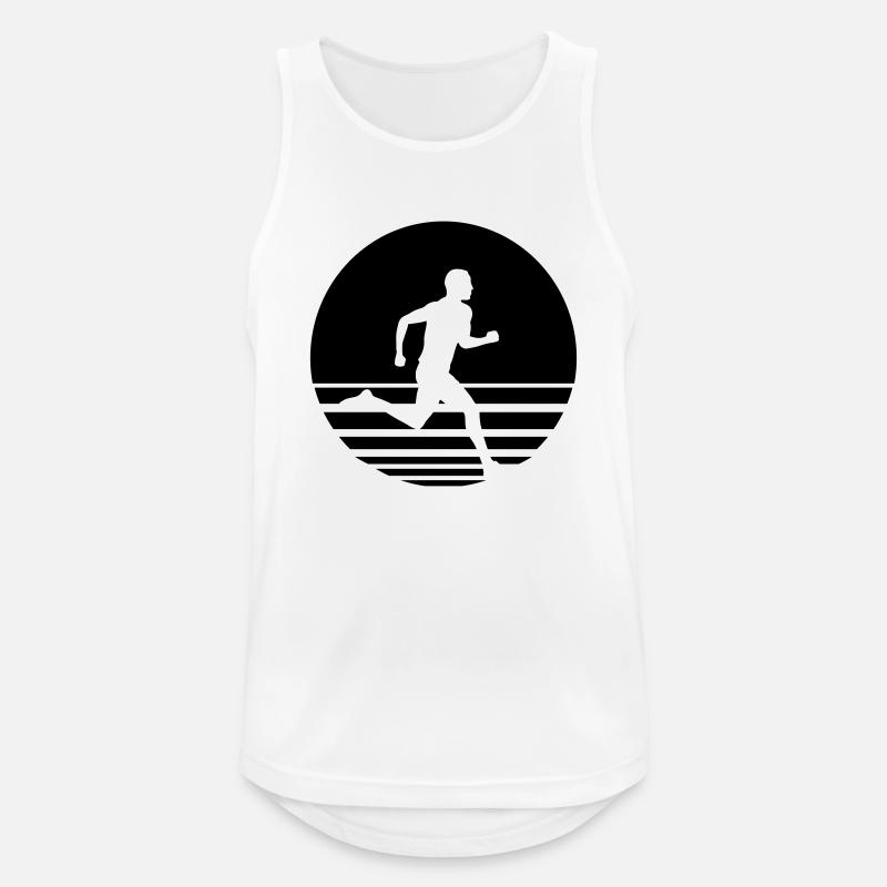 Sunset Jogging - Men's Breathable Tank Top - white