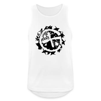 Dornen, Spinnen und Zecken - 1color - Männer Tank Top atmungsaktiv - Weiß - Vorne - Nick (188cm)