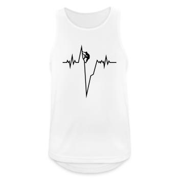 Climbing Pulse - Männer Tank Top atmungsaktiv - Weiß - Vorne - Nick (188cm)