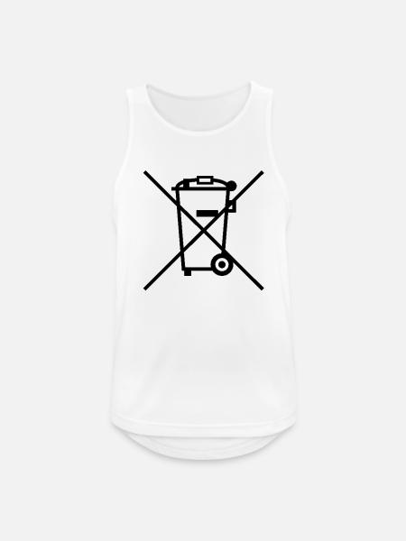 Mülltonne - Männer Tank Top atmungsaktiv - Weiß
