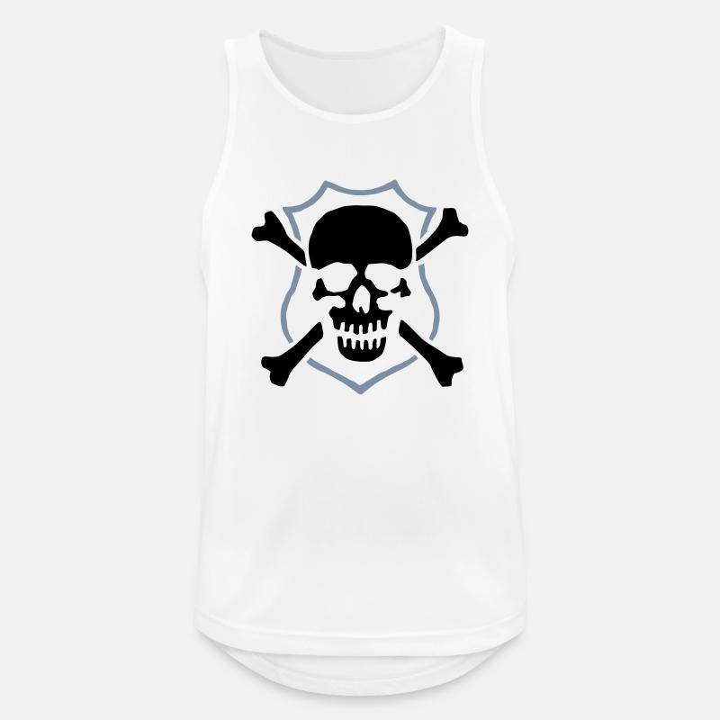 skull_032013_a_2c - Männer Tank Top atmungsaktiv - Weiß