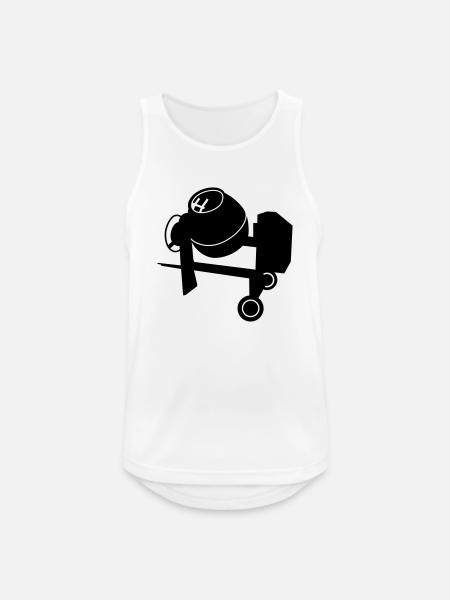 cement _mixer_b1 - Men's Breathable Tank Top - white