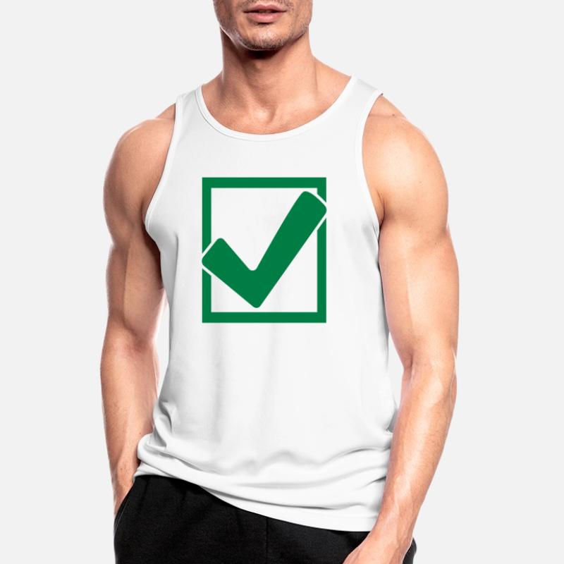 Rectangular hook logo Men's Breathable Tank Top