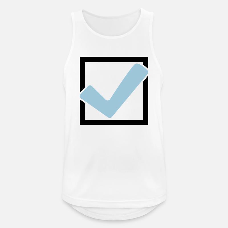 Rectangular hook logo - Men's Breathable Tank Top - white