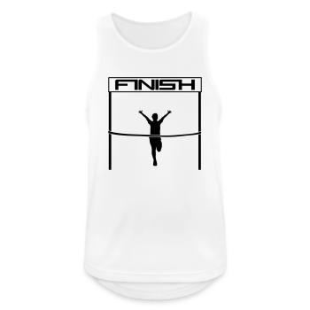 winner finish home straight finish red ribbon - Men's Breathable Tank Top - white - Front - Nick (188cm)