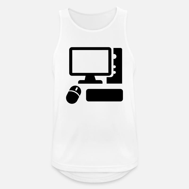 Computer - Men's Breathable Tank Top - white