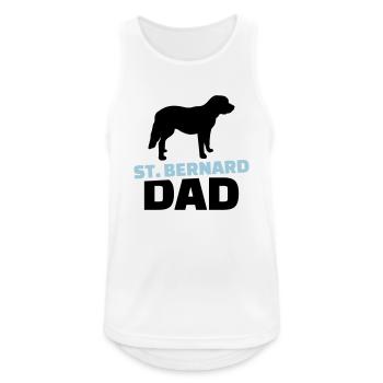 St. Bernard Dad - Débardeur respirant Homme - blanc - Devant - Nick (188cm)
