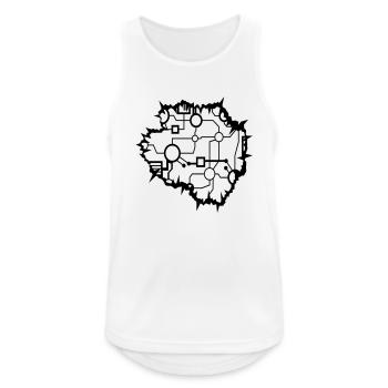 mikrochip leitung kabel computer verschaltung aufg - Männer Tank Top atmungsaktiv - Weiß - Vorne - Nick (188cm)