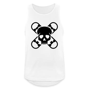 Skateboard - Débardeur respirant Homme - blanc - Devant - Nick (188cm)