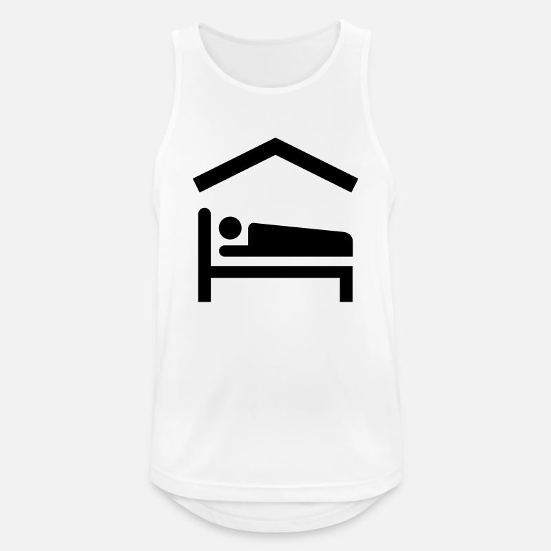 Bed, Backpacker, House, Haus, Herberge - Männer Tank Top atmungsaktiv - Weiß