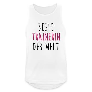 Trainer Trainerin Coach Coaching Coachin Sport - Männer Tank Top atmungsaktiv - Weiß - Vorne - Nick (188cm)