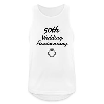 50 - Birthday Wedding - Marriage - Love - Débardeur respirant Homme - blanc - Devant - Nick (188cm)