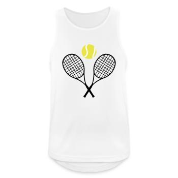 Tennis, tennis racket and tennis ball (cheap!) - Men's Breathable Tank Top - white - Front - Nick (188cm)