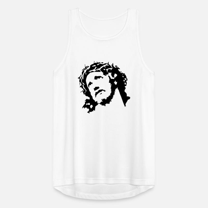 Jesus Christ Head Vector Débardeur respirant Homme