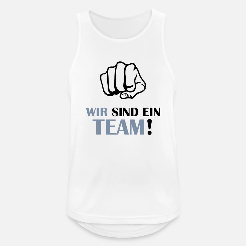 faust_wir_sind_ein_team_2 - Männer Tank Top atmungsaktiv - Weiß
