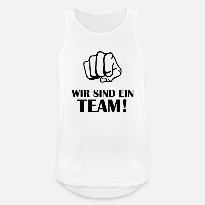 faust_wir_sind_ein_team - Männer Tank Top atmungsaktiv - Weiß