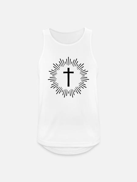 Jesus Cross Church Altar Boy - Men's Breathable Tank Top - white