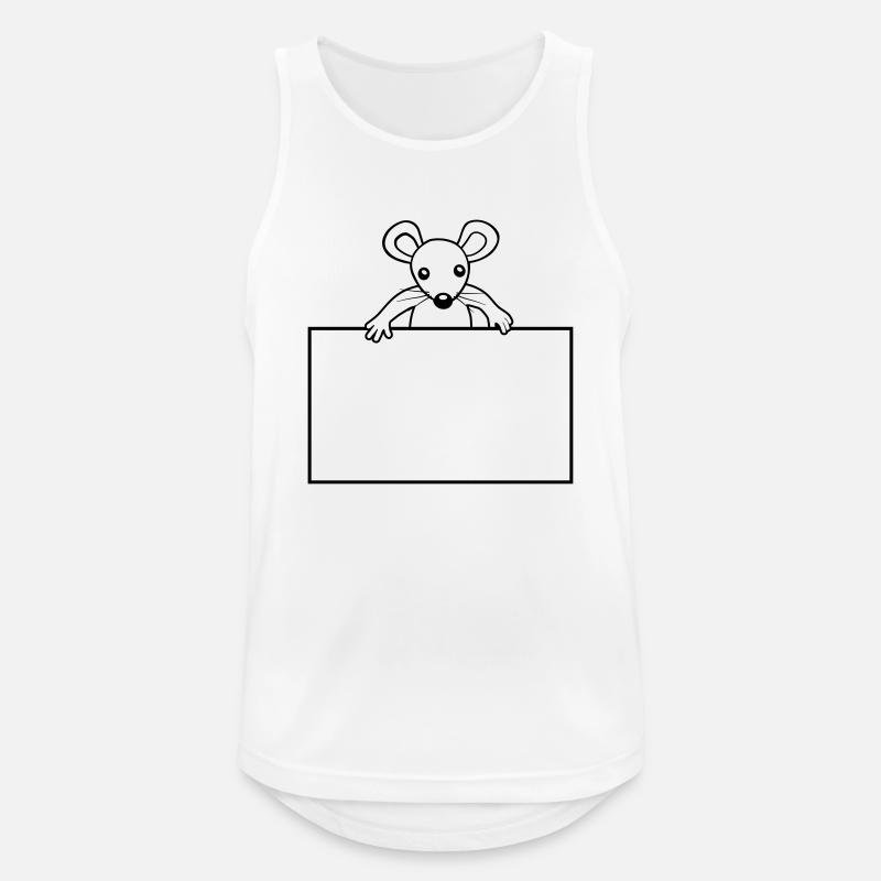 Shield with mouse - Men's Breathable Tank Top - white