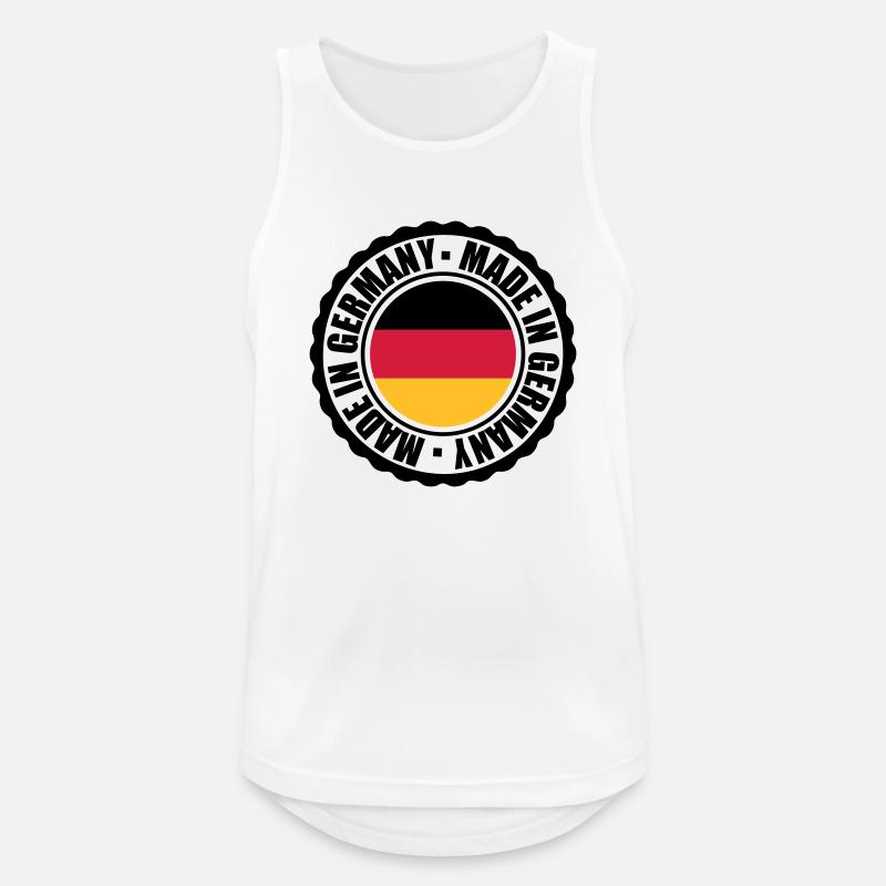 Made in Germany - Männer Tank Top atmungsaktiv - Weiß
