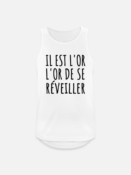 Il est l'or de se réveiller - Débardeur respirant Homme - blanc