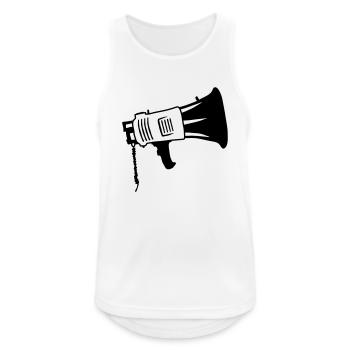 Megafon Propaganda Symbol Lautsprecher - Männer Tank Top atmungsaktiv - Weiß - Vorne - Nick (188cm)