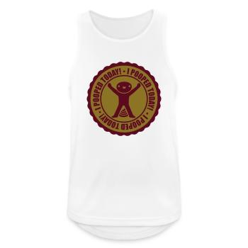 I pooped today quote - Men's Breathable Tank Top - white - Front - Nick (188cm)