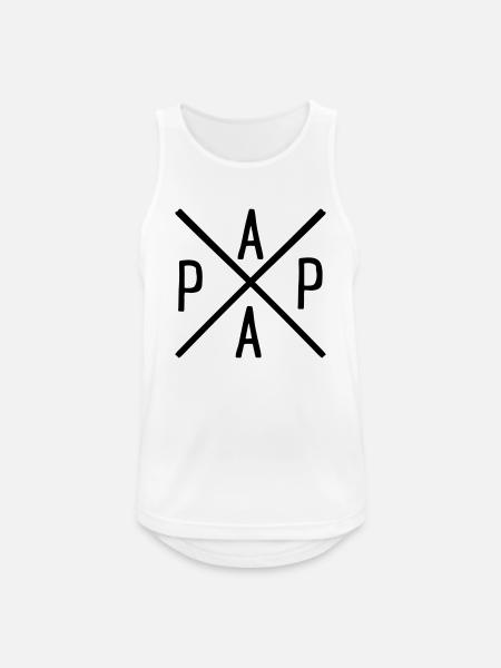 Papa - Männer Tank Top atmungsaktiv - Weiß